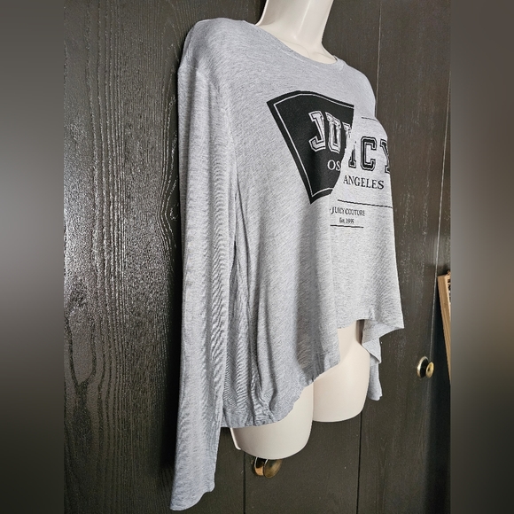 𝐑𝐞𝐭𝐚𝐢𝐥 $𝟒𝟓 Juicy By Juicy Couture Crew Neck Long Sleeve Top Large New - Picture 6 of 10
